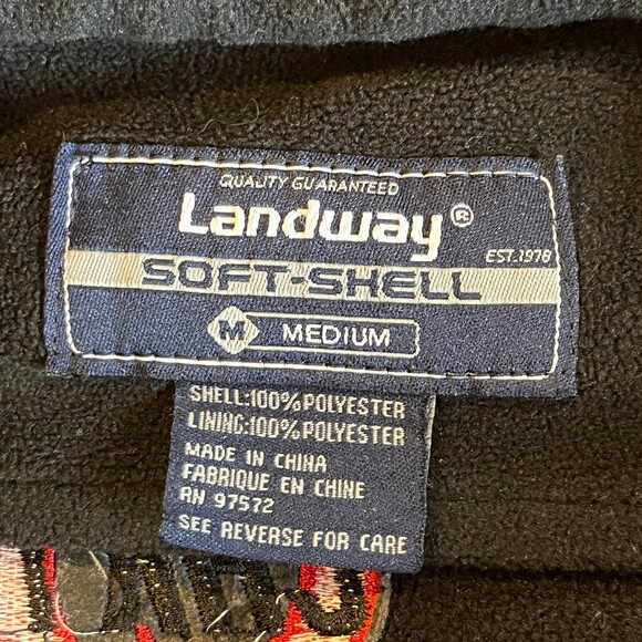 Landway Grey Soft Shell Coat Full Zip CHK1 Genentech Outdoors Outerwear - Picture 6 of 7